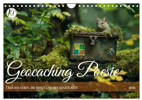 Geocaching Poesie (Wandkalender 2026 DIN A4 quer), CALVENDO Monatskalender: Mit diesem Geocache Kalender verirrst du dich nie, außer vielleicht auf dem Weg zum nächsten Cache (CALVENDO Spass)