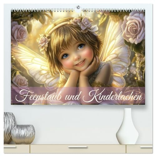 Feenstaub und Kinderlachen (hochwertiger Premium Wandkalender 2026 DIN A2 quer), Kunstdruck in Hochglanz: Bezaubernde KI-Bilder niedlicher Feenkinder (CALVENDO Menschen)