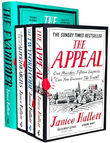 Janice Hallett 4 Books Collection Set (The Appeal, The Twyford Code, The Mysterious Case of the Alperton Angels & The Examiner [Hardback])