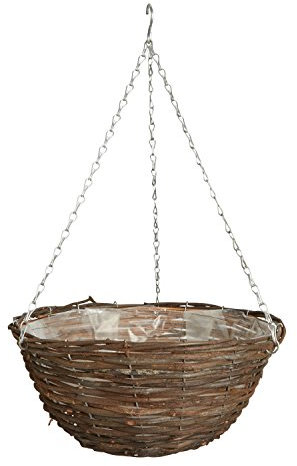 Kingfisher garden outdoor hanging basket inch natural biodegradable jute liner plant planter pot wall flower indoor baskets box stand trough metal small display free standing wire welcome sign decor