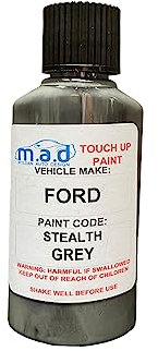 Touch Up Paint + Lacquer Compatible with FORD FOCUS ST-3 STEALTH GREY - 30ml Kit, Gloss Finish with Built-in Brush - Made with Helios Paint (PAINT + LACQUER)