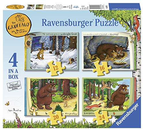 Ravensburger The Gruffalo Toys - 4 in Box (12, 16, 20, 24 piece) Jigsaw Puzzles for Kids Age 3+