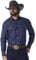 Wrangler Herren Cowboy-Schnitt, Western-arbeitshemd, Langärmelig, Druckknopfverschluss, Gewaschenes Finish Hemd, Dunkles Denim, XL