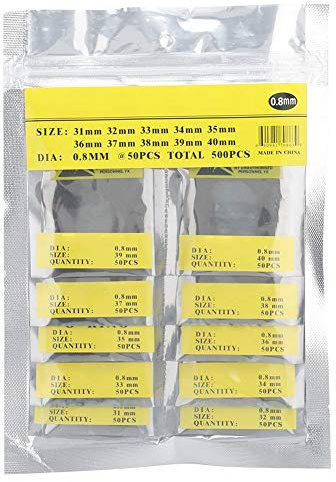 Qiterr Uhrreparatursatz, 500 Teile/Paket O-Ring Gummidichtung Uhr Rückseitige Abdeckung Dichtung Dichtungen Uhr Reparatur Werkzeug(0.8)