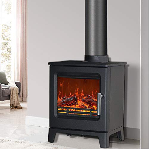 NRG 4.3KW Cast Iron Woodburning Stove Eco Design High Efficiency Wood Burner Fireplace Defra Approved