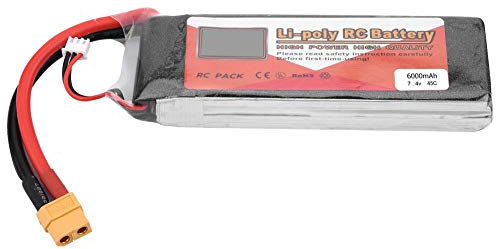 EVTSCAN Batterie Lipo, Batterie LiPo Rechargeable ZOP Power 2S 7.4V 6000mAh 5000mAh 4500mAh 5500mAh avec Prise XT60(6000mah)