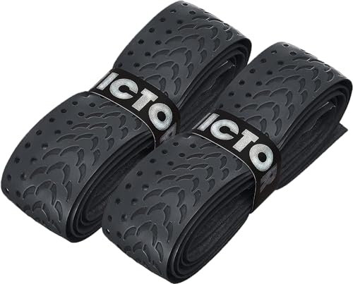 VICTOR Fishbone Griffband Grip, schwarz & grau (Dunkelgrau, 2er)