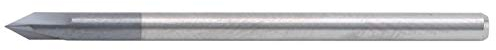 Pithsdp Fasenfräser 3 Schneiden 60° Wolframstahl Fasenfräser, für Aluminium- und Kupferfräser, Gravierfräser Bits(D3*60°*50L)