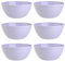 Engelland 6er Set Schalen Müslischalen Dessertschalen Salatschale Suppenschale Reisschale Bowl in Farbe flieder aus Kunststoff BPA-frei groß 900 ml