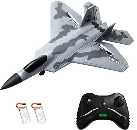 RC Plane Jet Flight F-22 Aircraft Model Remote Control Plane Ready To Fly RC Airplane 2.4GHz Gliding EPP Toys for Adults Kids Boys