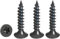 Drenky Holzschrauben Torx Schwarz 50 Stück, Schrauben Senkkopf M4 X 16 mm Aus Edelstahl Rostfrei A2 Vollgewinde Spanplattenschrauben Selbstschneidende Schrauben Universalschrauben Torx TX20