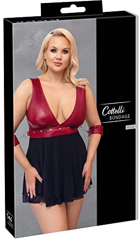 Cottelli BONDAGE 27414581071 Babydoll Schwarz/Rot 3XL