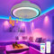 TRUYOK Ventilador de Techo con Lámpara RGB Regulable LED 60W Lámpara de Techo con Mando a Distancia e Altavoz Bluetooth Luz Del Ventilador Silencioso para Dormitorio Salon Comedor Música Luz de Techo