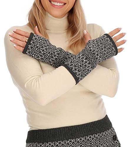 Kunst und Magie Damen Armstulpen Stulpen Handwärmer Pulswärmer Handschuhe Lammwolle Strick