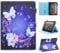 BYCeKe Case for Amazon Fire HD 8 & 8 Plus Tablet (12th/10th Generation 2024/2022/2020 Release) 8 Slim PU Leather Smart Folio Stand Cover for Kindle Fire 8 Case with Auto Wake/Sleep, Butterfly Basket