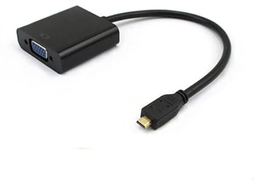 Elecbee Micro HDMI TO VGA Converter Cable Output 1080p for HDTV,AV