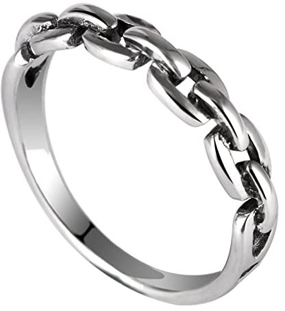 Skcess Ringe Silber 925 Damen, Verlobungsringe Kette Silberring Damen