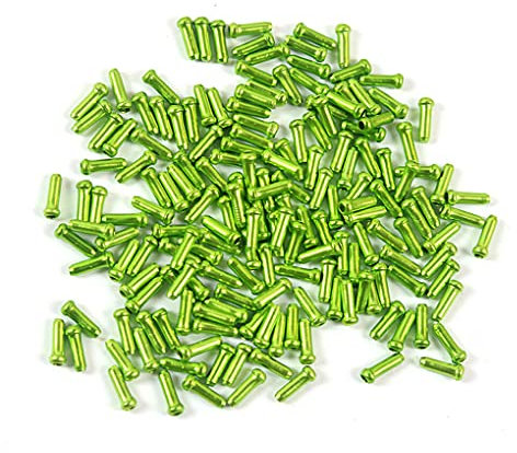 SUIOPPYUW Pack of 50 Mountain Bike Brake Wires Tail Caps Shifter Cable Protector Cover Sleeve Ends Cycling Accessories, Green