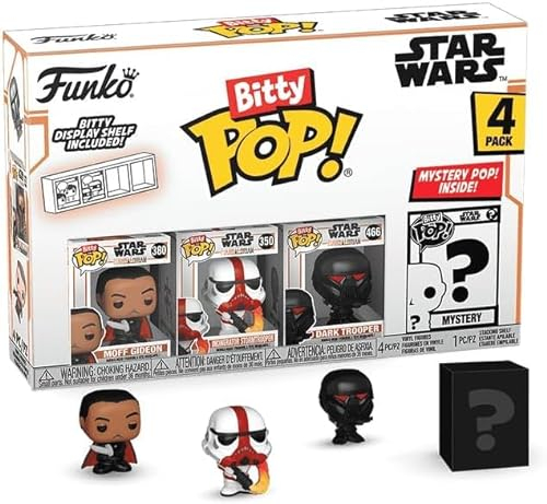 Funko Bitty Pop! Mandalorian - Moff Gideon™, Incinerator Stormtrooper™, Dark Trooper™ und Eine Geheimnisvolle Figur - 0,9 Zoll (2,2 cm) zum Sammeln - Geschenkidee