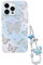 Efitoo Designed for iPhone 13 Pro Max 6.7 inch Case Glitter Cute Clear with Design Butterfly with Strap Wrist Bling Sparkle Purple Blue Aesthetic Protective Glossy Phone Cover Case Women Girls