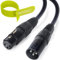 BEMERO Cavo XLR da 10 m, cavo microfono da XLRf a XLRm, con fascette in velcro, cavo lineare, simmetrico, a 3 poli, nero