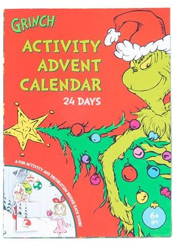 The Grinch Adventskalender - Inklusive 24 Türchen, Aktivitäten & Weihnachtsdeko - Offiziell lizenziertes Grinch Merchandise von Fizz Creations