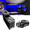 Katsiro Caja de Almacenamiento para Consola Central Compatible con VW T5 T6 T6.1, Consola Central Caja Universal con Portavasos, Puerto USB, Luces LED, Encendedor de Cigarrillos