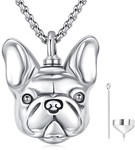 Friggem Urne Halskette 925 Sterling Silber Hund Urnen Anhänger Damen Memorial Tier Urne Kette Feuerbestattung Schmuck Geschenke für Tierliebhaber