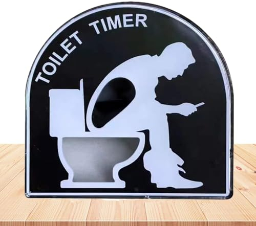 Sablier de 5 Minutes pour Toilettes, Horloge de Sable avec Impressions Amusantes pour Salle de Bain et Toilettes, Cadeaux pour père