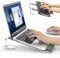 Laptop Stand for Desk, Laptop Stand with Wrist Support, Ergonomic Detachable Laptop Riser, Mount, Riser Holder Notebook Stand for MacBook Air Pro, HP, Dell, XPS, HP (10-17) Laptops - Silver