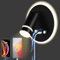HUIZHOU Leselampe Wandmontage LED Wandleuchte Touch Control 3 Farbtemperaturen Und 12W USB Ladeanschluss 350° Drehbares Bett Leselicht Wohnzimmer und Schlafzimmer (Rund schwarz)