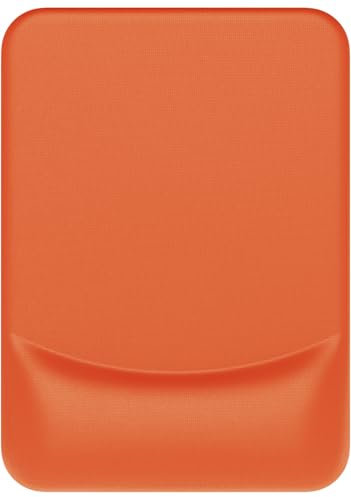 Audimi Tapis de souris en gel avec repose-poignet, base en caoutchouc antidérapant, pour ordinateur portable, PC, bureau, jeux vidéo (orange A)