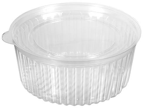 Inoverse 250 Stück Feinkostbecher mit Deckel 125 ml, Rund - PP Einwegbehälter, Vorratsdosen, Salatbox, Dipschalen, Verpackungsbecher, Luftdicht Einwegschalen