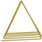 COOPHYA Triangle Book Rack Metal Vinyl Record Holder Sturdy Desktop Organizer for Magazines Books and Folders Fashionable Art Design for Home and Office Golden Finish