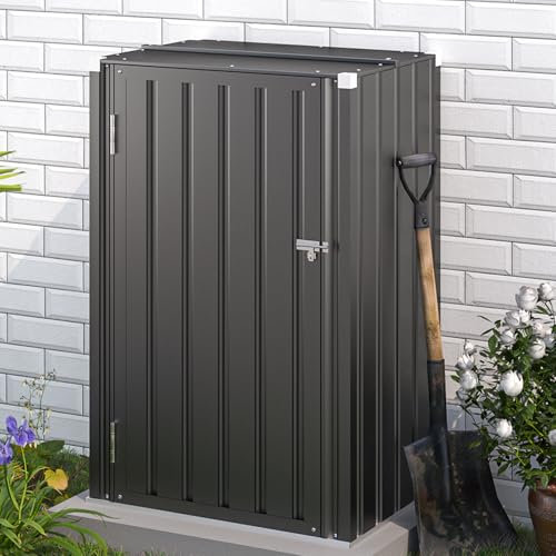 UNIONLINE Outdoor Cabinet Storage Cabinet Small, Waterproof Package Delivery Boxes for Outside, Metal Vertical Tool Storage for Backyard Garden