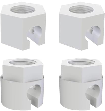 HAMKU 4 Ersatzmutter für S0dastream Kompatibel mit Jet, Spirit, Easy, Crystal, Terra, Duo 1.0 & 2.0 - Zubehör, Leckagen, Wassersprudler, Sprudelwasser Maschine, Reparatur, CO2-Schlauchanschluss