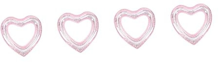 Vaguelly 4stücke Aufblasbarer Herz-schwimmring Mit Glitzer Schwimmreifen Für Pool Strand Und Outdoor-spaß Für Erwachsene Design Einfach Zu Transportieren