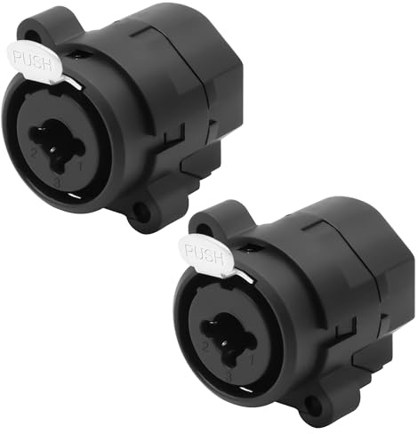 XMSJSIY 2 en 1 XLR y conector de 6,35 mm, combo de 3 pines XLR + 1/4 pulgadas de 6,35 mm, conector de audio jack de audio de 3 pines de 1/4 pulgadas TS/TRS, adaptador de micrófono, 2 unidades