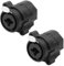 XMSJSIY 2 en 1 XLR y conector de 6,35 mm, combo de 3 pines XLR + 1/4 pulgadas de 6,35 mm, conector de audio jack de audio de 3 pines de 1/4 pulgadas TS/TRS, adaptador de micrófono, 2 unidades