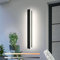 ZTWLEED LED Wandleuchte Aussen Dimmbare,12W Wandlampe mit Fernbedienung,IP65 Wasserdicht Außenwandleuchten,Lange Villa Wandleuchte Schwarz für Gärten Villa Korridor Terrassenbeleuchtung,60CM