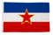 Jugoslawien-Sternflagge, 1,5 x 90 cm, 100 % Polyester, mit Ösen, Banner FlagSuperstore