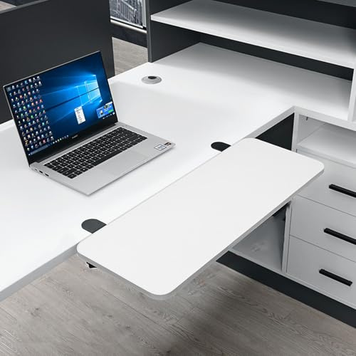 SerendipitousWhisper Schreibtisch Extender,Tischverlängerung,Ergonomische Schreibtischverlängerung,kein Bohren,Platzsparend,Klappbare Aufbewahrung,geeignet für Zuhause und Büro