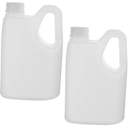 LOLIPPYY Botellas Para Zumo De 2 Litros Con Asa y Tapa, Envases Plásticos Reutilizables Para Bebidas, Garrafas De Gran Capacidad Para Almacenar Jugo y Miel El Hogar o Fiestas