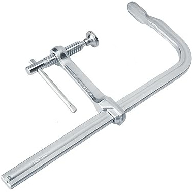 Adjustable Heavy Duty Large Steel Ratcheting F Clamp Quick Release Woodworking Welding Metalworking Ratchet Clamps Adjustable Pipe Wrenches Bolt Sliding Arm Clamp for and Woodworking