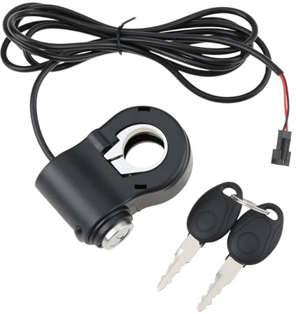 SG Store 24V-72V E-Bike 2-Pin Zündschalter mit 2 Schlüsseln SM-Stecker für Lenker-Drehgasgriff