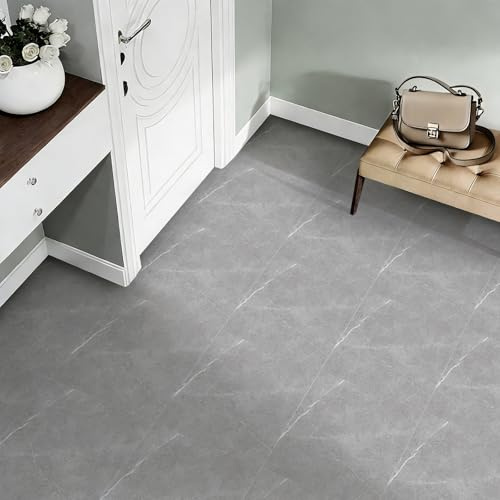 Celestdeco Grau Marmor Bodenaufkleber Selbstklebend 30x30cm 10 Stück