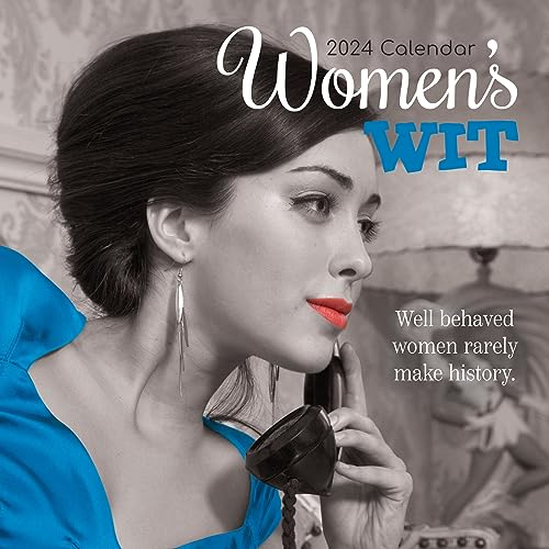 Wandkalender 2024 - Witz der Frauen - Women's Wit - Kalender auf Englisch mit 180 Kalender Aufklebern