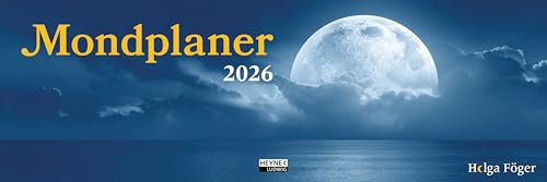 Mondplaner 2026: Der Wochenplaner für den Schreibtisch – Mit Monatsübersicht und viel Platz für Termine und Notizen – auch zum Aufstellen – 32,0 x 10,7 cm
