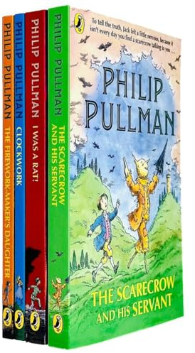 philip pullman collection 4 books set (the firework maker's daughter, clockwork, i was a rat!: or, the scarlet slippers, the scarecrow and his servant)