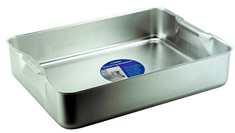 Zodiac Aluminium Extra Deep Roasting Pan, Silver, 51 x 41 x 10 cm